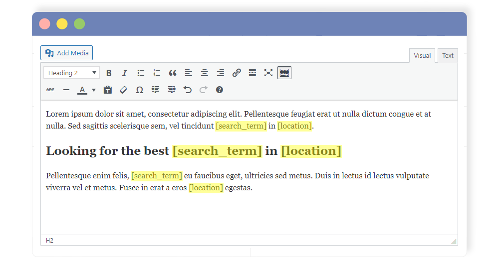 screenshot of SEO Generator